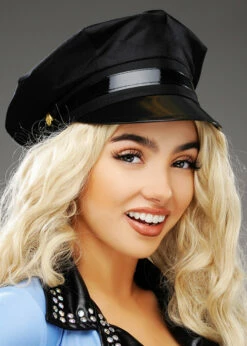 Adult Size Black Police Hat