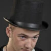 Adult Gothic Vampire Black Felt Top Hat -PartyPersona Store black20felt20toperrs