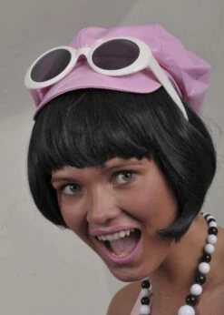 60s Go Go Girl Black Bob China Doll Wig