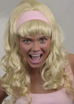 Ladies 60s Blonde Curly Beehive Beauty Wig -PartyPersona Store blonde2060s20beautyers 01