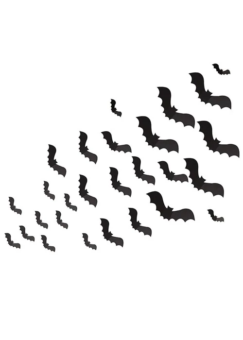 Halloween Gothic Black Bat Wall Decorations Pack 30 4 Halloween Gothic Black Bat Wall Decorations Pack 30 - Image 2