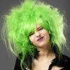 Womens Halloween Neon Green Messy Zombie Wig 1 Womens Halloween Neon Green Messy Zombie Wig -PartyPersona Store bright green messy zombie wig 42362