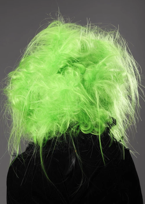 Womens Halloween Neon Green Messy Zombie Wig 5 Womens Halloween Neon Green Messy Zombie Wig - Image 3