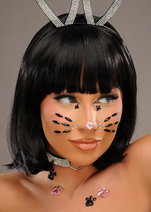 Cute Bunny Girl Face Jewels Sticker 5 Cute Bunny Girl Face Jewels Sticker - Image 3