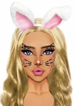 Cute Bunny Girl Face Jewels Sticker 9 Cute Bunny Girl Face Jewels Sticker -PartyPersona Store bunny girl face jewels 03