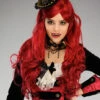 Womens Halloween Long Red Wavy Wig