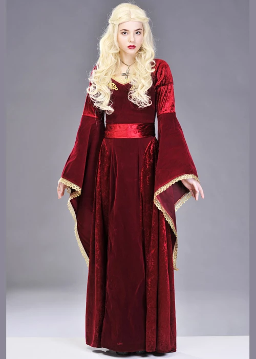 Womens Cersei Lannister Style Medieval Costume 3 Womens Cersei Lannister Style Medieval Costume