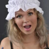 Medieval Wench Ladies White Mob Cap Hat 1 Medieval Wench Ladies White Mob Cap Hat -PartyPersona Store cheap20mop20caprs