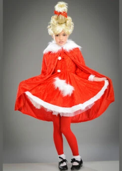 Childrens Size The Grinch Style Cindy Lou Who Costume 9 Childrens Size The Grinch Style Cindy Lou Who Costume -PartyPersona Store childrens cindy lou who costume ST219 02