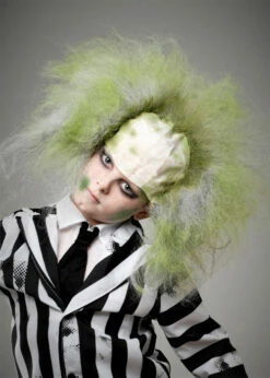 Childrens Deluxe Beetlejuice Style Wig Headpiece