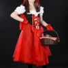 Childrens Long Red Riding Hood Costume -PartyPersona Store childs long red riding hood costume