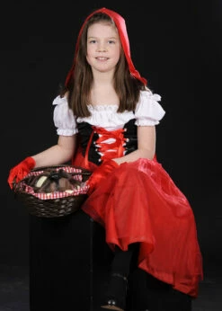 Childrens Long Red Riding Hood Costume 8 Childrens Long Red Riding Hood Costume -PartyPersona Store childs long red riding hood costume 01