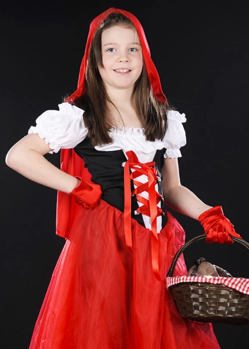 Childrens Long Red Riding Hood Costume 7 Childrens Long Red Riding Hood Costume - Image 5
