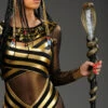 Cleopatra Gold Cobra Egyptian Snake Staff Sceptre