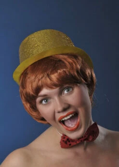 Rocky Horror Columbia Gold Glitter Top Hat