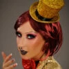 Rocky Horror Columbia Style Gold Mini Top Hat -PartyPersona Store columbia rocky horror gold mini top hat