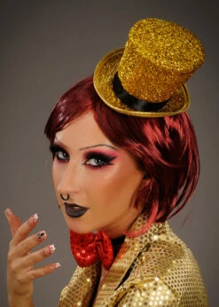 Rocky Horror Columbia Style Gold Mini Top Hat