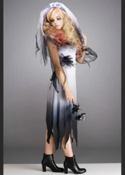 Teen Halloween Dead Zombie Bride Costume -PartyPersona Store corpse bride teen costume 03