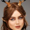 Womens Dark Fantasy Gothic Woodland Faun Horns -PartyPersona Store dark faun horns headpiece
