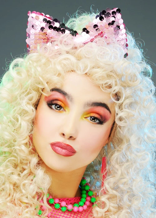 1980s Pink Sequin Hair Bow On Headband 4 1980s Pink Sequin Hair Bow On Headband - Image 2