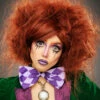 Womens Deluxe Auburn Backcombed Mad Hatter Wig -PartyPersona Store deluxe auburn backcombed mad hatter wig