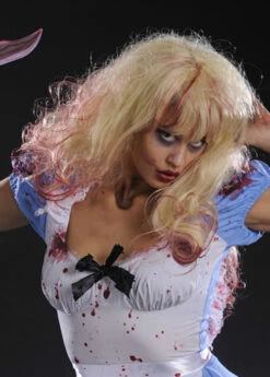 Deluxe Bloody Blonde Zombie Alice Wig -PartyPersona Store deluxe bloody zombie alice wig 02