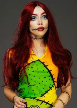 Womens Deluxe Burgundy Sally Style Doll Wig