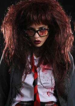 Deluxe Womens Burgundy Zombie Wig