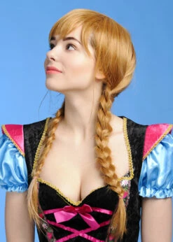 Adult Deluxe Frozen Anna Style Auburn Wig -PartyPersona Store deluxe frozen anna wig 02