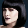 Deluxe Gothic Black Bobbed Elise Wig -PartyPersona Store deluxe gothic black elise wig