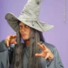 Deluxe Suede Look Grey Wizard Hat -PartyPersona Store deluxe grey wizard hat 8522W