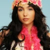 Deluxe Hawaiian Pink Flower Headband -PartyPersona Store deluxe hawaiian flower headband