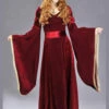 Womens Deluxe Red Medieval Queen Costume -PartyPersona Store deluxe medieval queen costume 27877