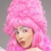 Deluxe Pink Panto Dame Pompadour Wig -PartyPersona Store deluxe pink panto dame wig 8735 11