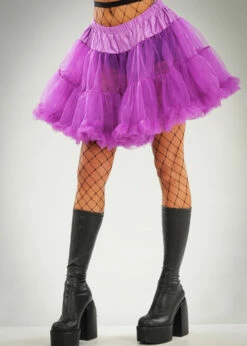 Womens Deluxe Gothic Purple Full Petticoat