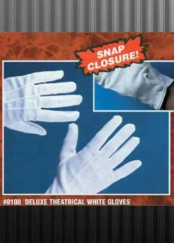 Adult 20s Gangster Deluxe Mens White Gloves -PartyPersona Store deluxe white gangster gloves 01