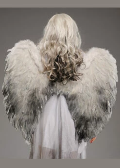 Halloween Gothic Fallen Angel Large Feather Wings -PartyPersona Store dirty angel wings 02