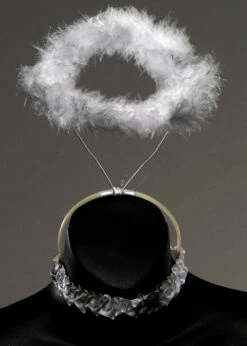 Fallen Angel Dirty White Fluffy Halo