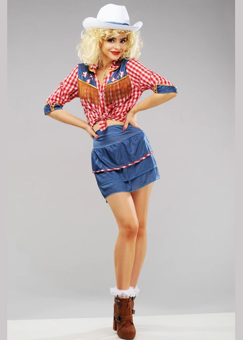Womens Dolly Parton Wild West Cowgirl Costume 3 Womens Dolly Parton Wild West Cowgirl Costume