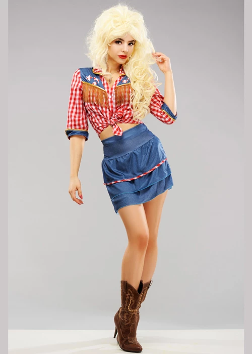 Womens Dolly Parton Wild West Cowgirl Costume 4 Womens Dolly Parton Wild West Cowgirl Costume - Image 2