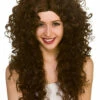 Womens Long Brown Curly Wig -PartyPersona Store ew 8414rs