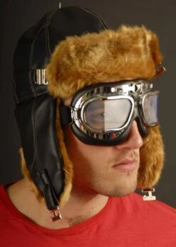 1940s Fighter Pilot Fancy Dress Flying Hat