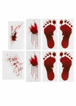 Halloween Blood Splatter Footprint Floor Stickers 6 Halloween Blood Splatter Footprint Floor Stickers -PartyPersona Store fn 115 rs 01