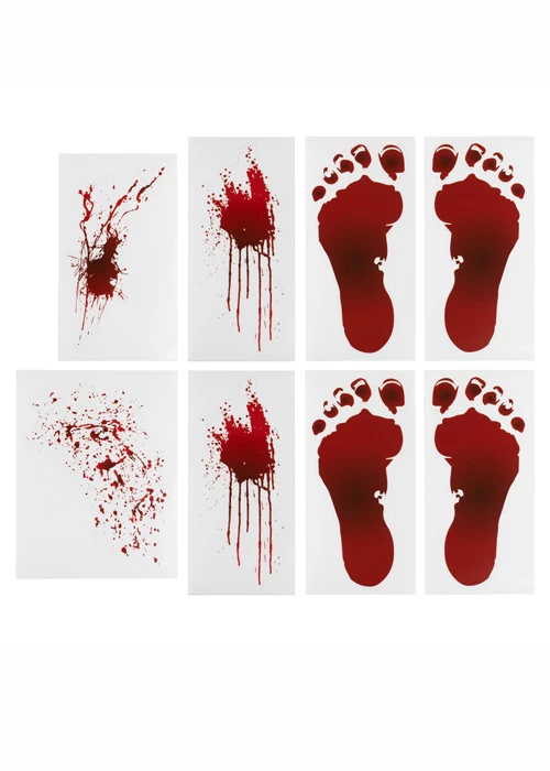 Halloween Blood Splatter Footprint Floor Stickers 4 Halloween Blood Splatter Footprint Floor Stickers - Image 2