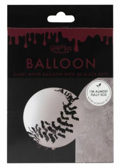 Halloween Giant White Balloon With Bats 7 Halloween Giant White Balloon With Bats -PartyPersona Store fn 127 rs 02