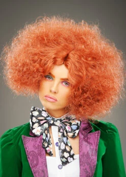 Womens Mad Hatter Style Frizzy Auburn Wig 5 Womens Mad Hatter Style Frizzy Auburn Wig -PartyPersona Store frizzy mad hatter wig auburn ST7022 01