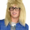 Mens Waynes World Style Garth Kit With Wig -PartyPersona Store garth wig and glasses set