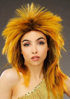 Womens 1980s Ginger Tina Turner Style Wig 5 Womens 1980s Ginger Tina Turner Style Wig -PartyPersona Store ginger tina turner mullet wig 42240 01