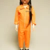 Kids Hannibal Style Orange Prisoner Girl Costume 2 Kids Hannibal Style Orange Prisoner Girl Costume -PartyPersona Store girls hannibal costume