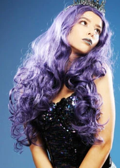 Womens Gothic Long Dark Purple Evil Mermaid Wig -PartyPersona Store gothic mermaid purple wig 03
